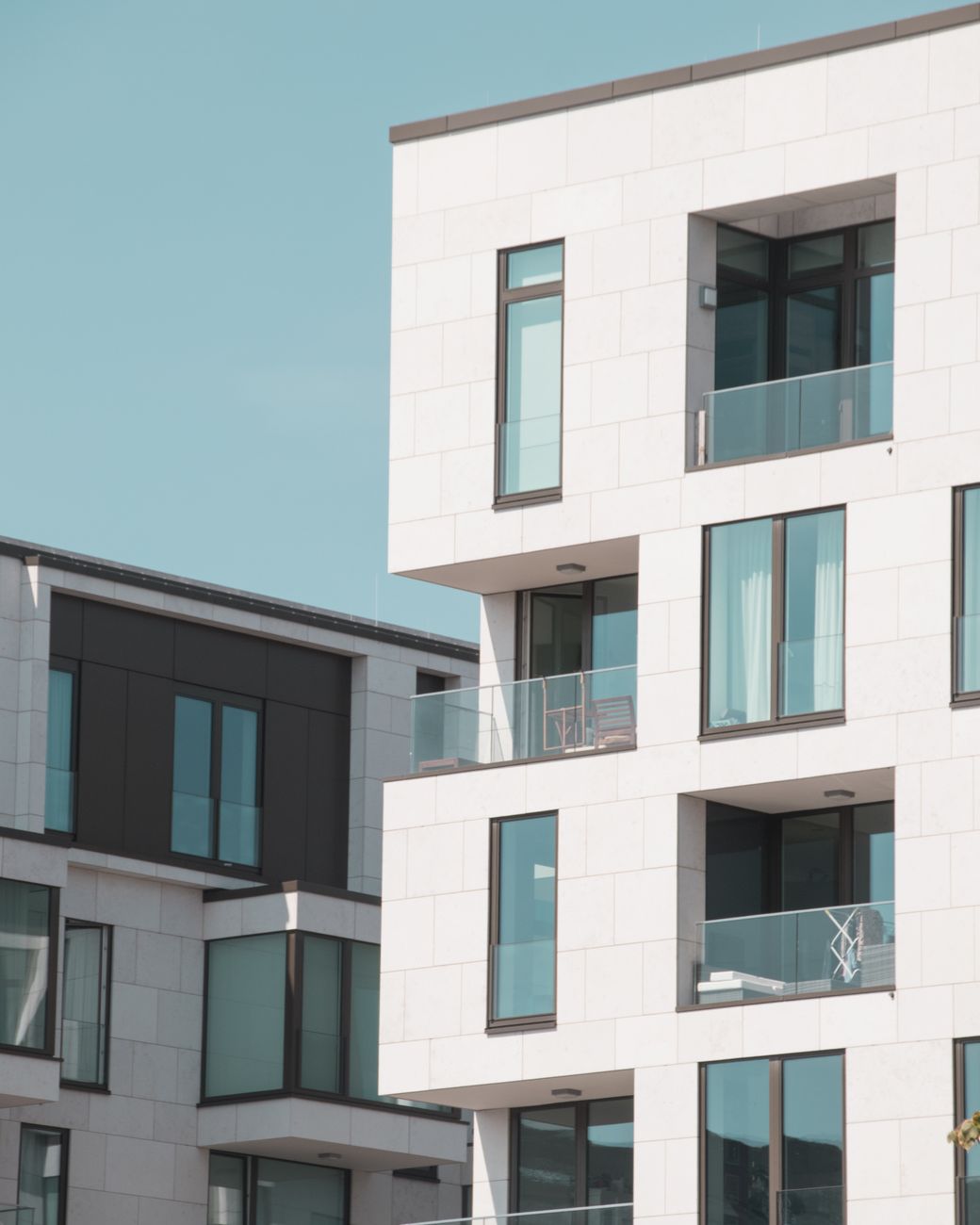Detail of a contemporary residential construction