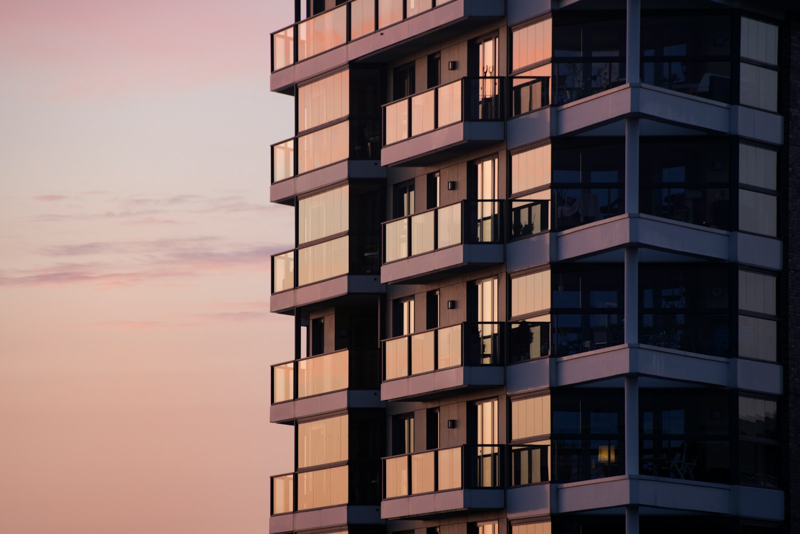 Modern high-rise residential building in the Dominican Republic